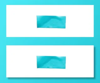 一条贴不平滑的不干胶贴实拍素材