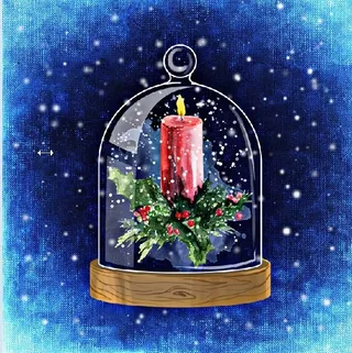 圣诞节雪花装饰风景