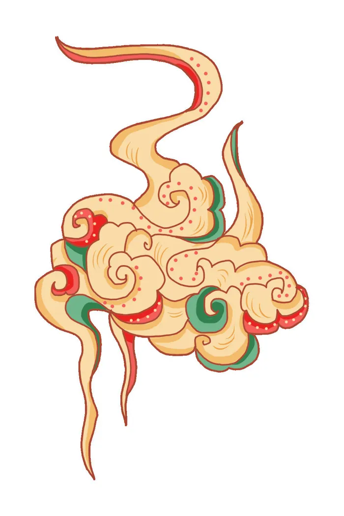 中国风中式国潮敦煌云纹祥云插画图案云朵云彩元素PSDAI设计素材psd模版下载