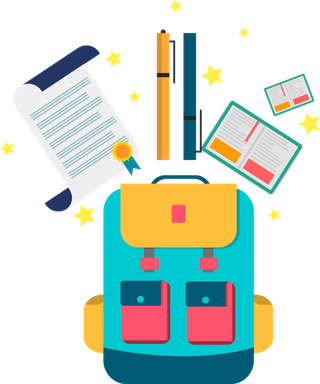 书本卡通简笔文具少儿兴趣班