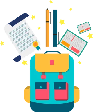 书本卡通简笔文具少儿兴趣班