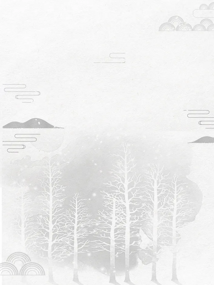 唯美小清新雪花冬天背景素材