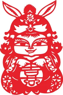 红色喜庆简约风春节窗花剪纸邮票吉祥如意恭喜发财兔年大吉娃娃矢量图 红色喜庆简约风春节窗花剪纸邮票吉祥如意恭喜发财兔年大吉娃娃矢量图