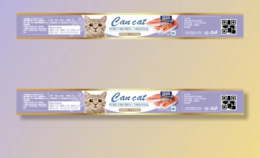 猫饲料粮食不干胶标签贴纸