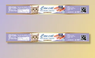 猫饲料粮食不干胶标签贴纸