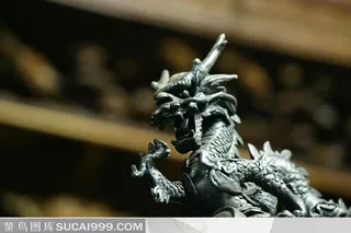 咆哮的铜铸龙正侧面