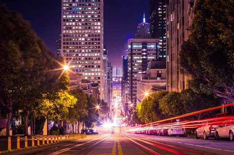 城市街头夜景图片 城市街头夜景图片