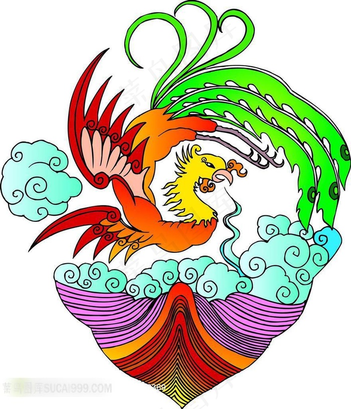 中国凤凰吉祥图案素材