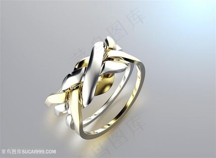 创意造型的戒指直立高清摄影图
