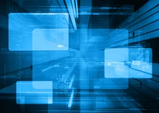 商务蓝色信息数码高科技创意背景