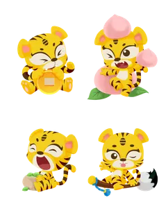 虎年喜庆小老虎元素套图合集