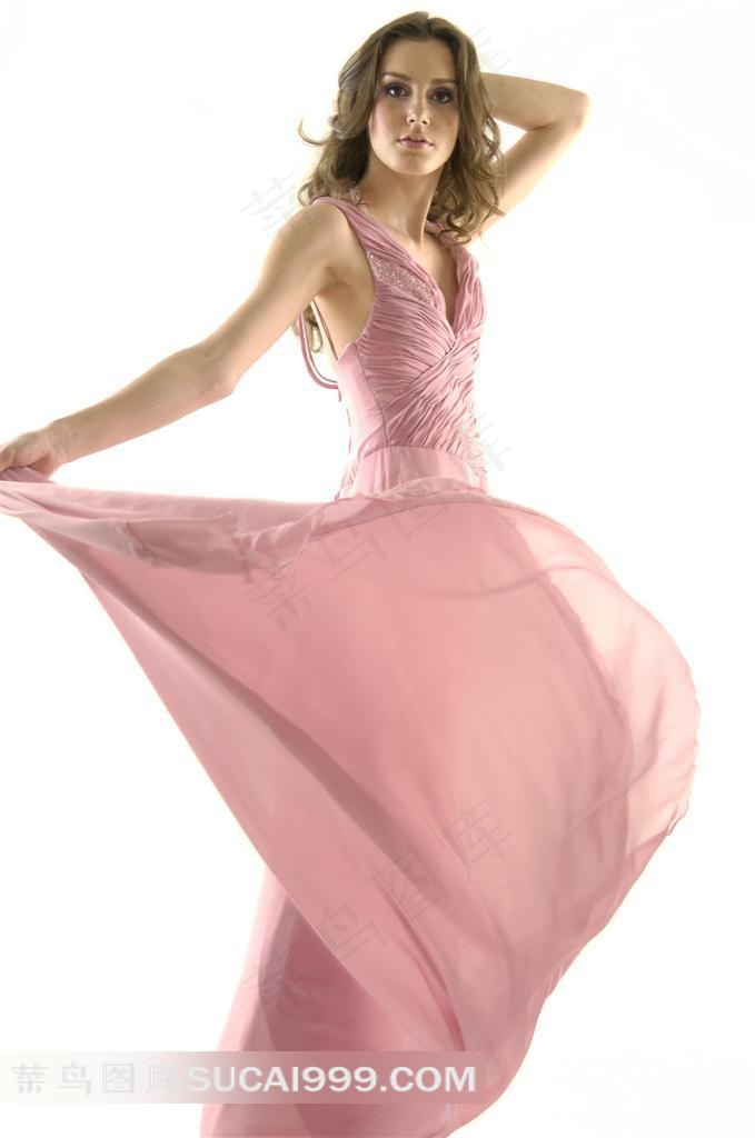 优雅的欧美晚礼服美女