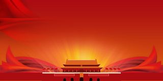 国庆节高清背景图片素材建军建党PSD分层设计底图展板banner模版