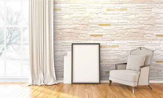 房间落地窗与窗帘沙发摄影