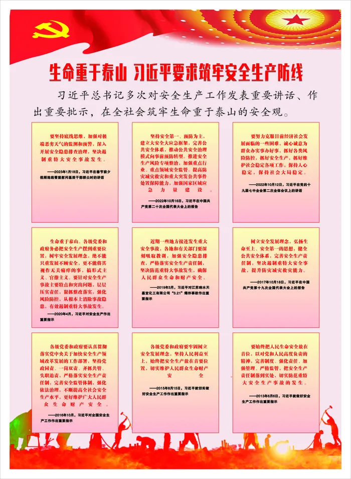 生命重于泰山 筑牢安全生产防线cdr矢量模版下载