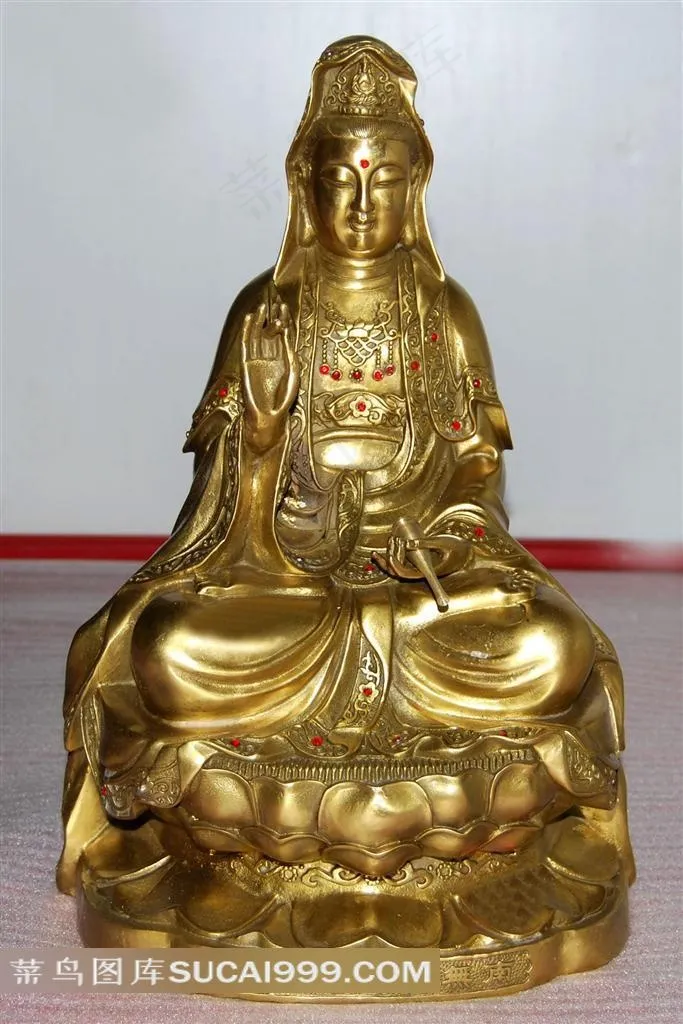 金色的菩萨雕塑素材