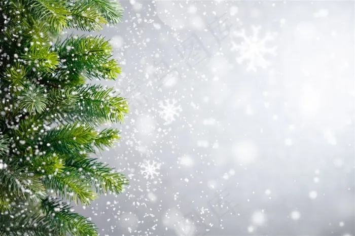 简单大气新年雪花背景高清图片