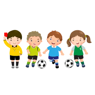 足球运动会手绘卡通人物