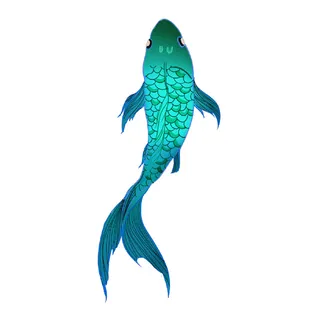 手绘烫金国潮中国风卡通锦鲤鱼金鱼插画装饰元素PSD设计素材