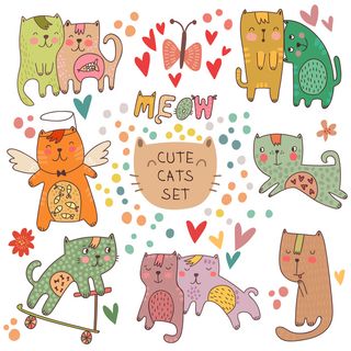 插画 矢量动物 扁平 卡通 