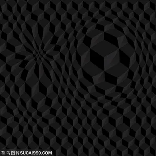 黑色几何形状3D底纹PPT海报背景图片