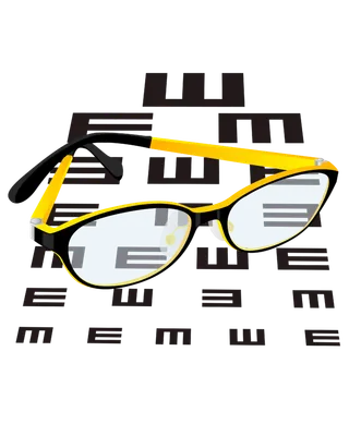 黄色近视眼镜_元素元素 插画