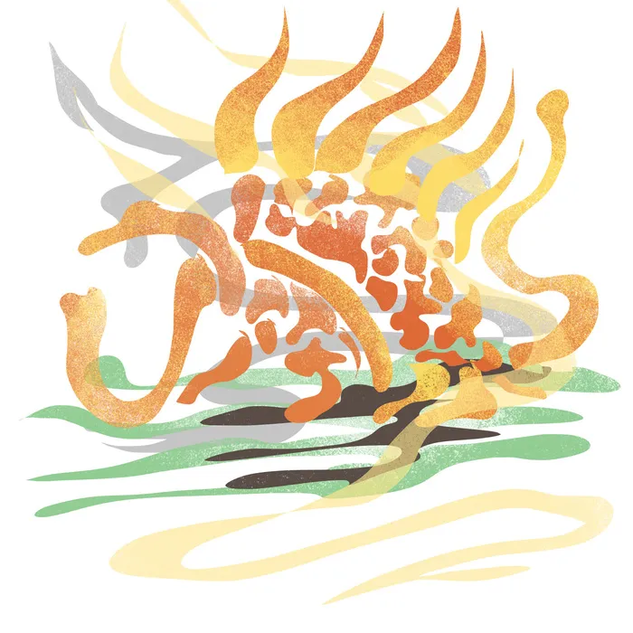 复古中国风国潮敦煌花纹花草插画手绘装饰小元素PSD素材