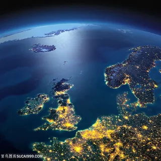 冰岛夜晚星空灯光图片