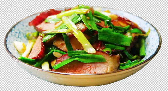 炒腊肉免扣素材psd模版下载