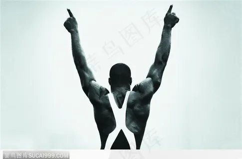 运动员背部写真