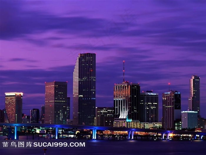 迷人大都市夜景摄影图片
