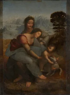 达芬奇妇女和小孩油画图片 达芬奇妇女和小孩油画图片