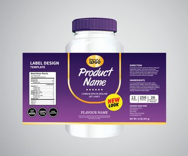 药瓶瓶子不干胶标签贴纸