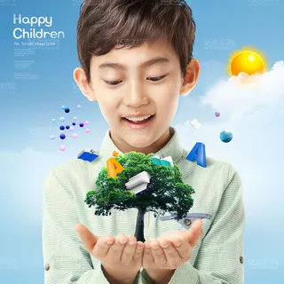 彩色梦想儿童背景