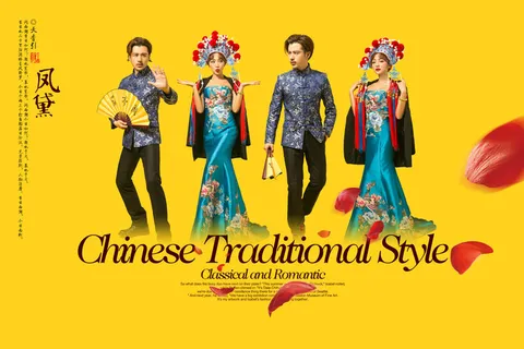 中华式结婚婚礼背景