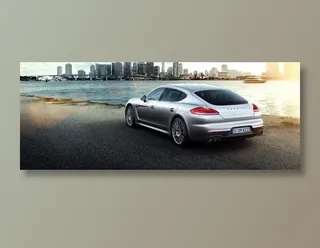 高端保时捷跑车城市港口图