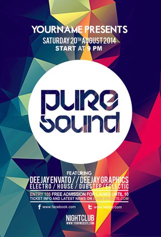 科技感多边形海报模板