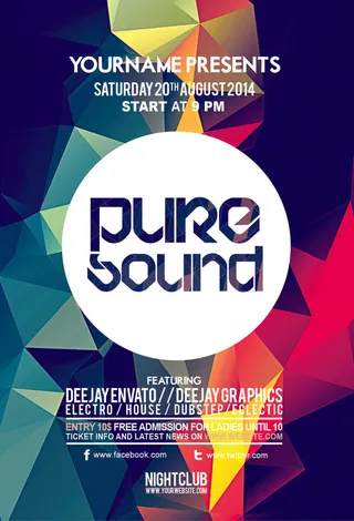 科技感多边形海报模板