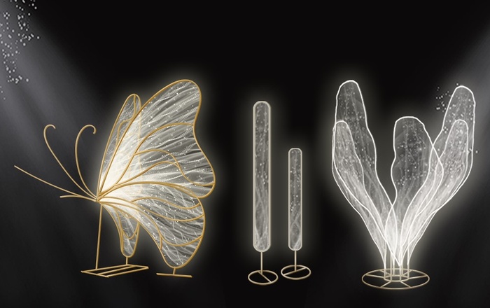 金色婚礼铁艺道具蝴蝶