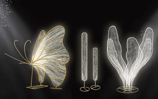 金色婚礼铁艺道具蝴蝶