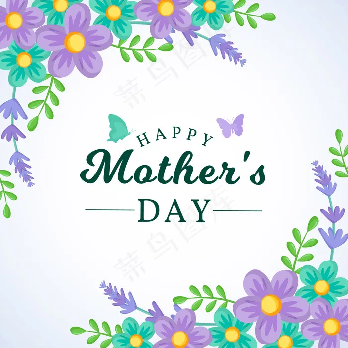 母亲节节日祝福 ai矢量模版下载