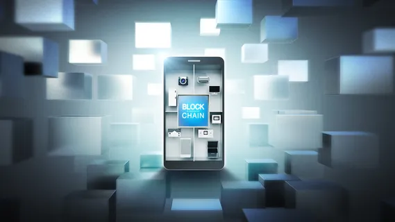 区块链互联网科技数据立体方块背景