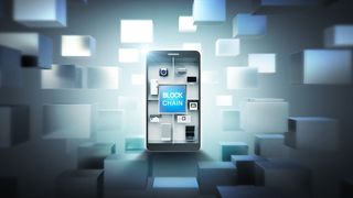 区块链互联网科技数据立体方块背景