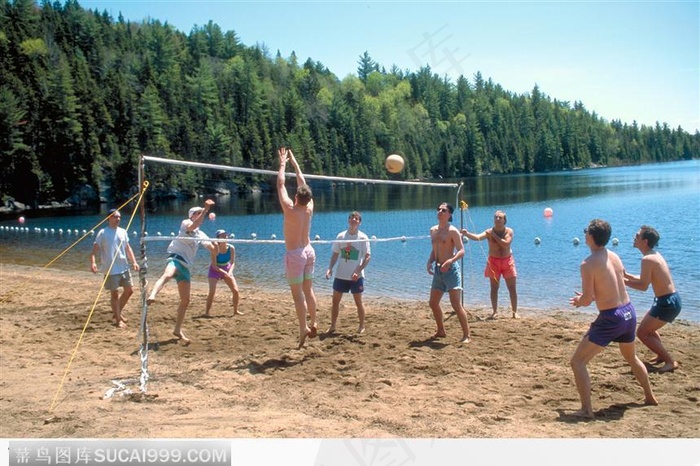 沙滩排球竞技中