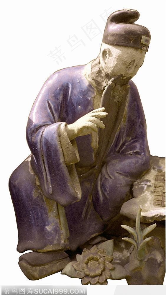 陈家祠陶塑-下棋的老人