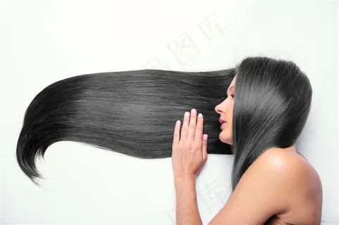 柔顺秀发的美女图美容图片