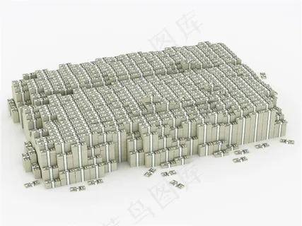 一堆钞票美元图