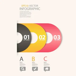 免抠潮流彩色标贴