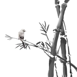 竹子水墨画中国风国画墨水书法竹子画