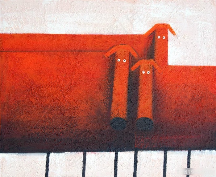 时尚动物插画装饰画